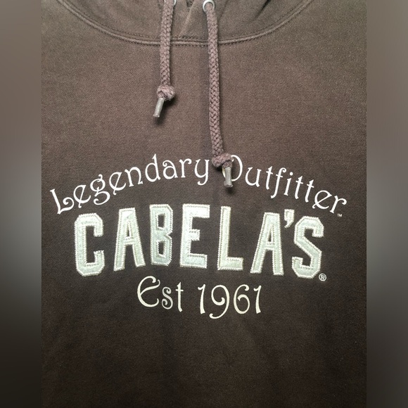 CABELA’S LEGENDARY OUTFITTERS PULLOVER BROWN HOODIE - Picture 2 of 10
